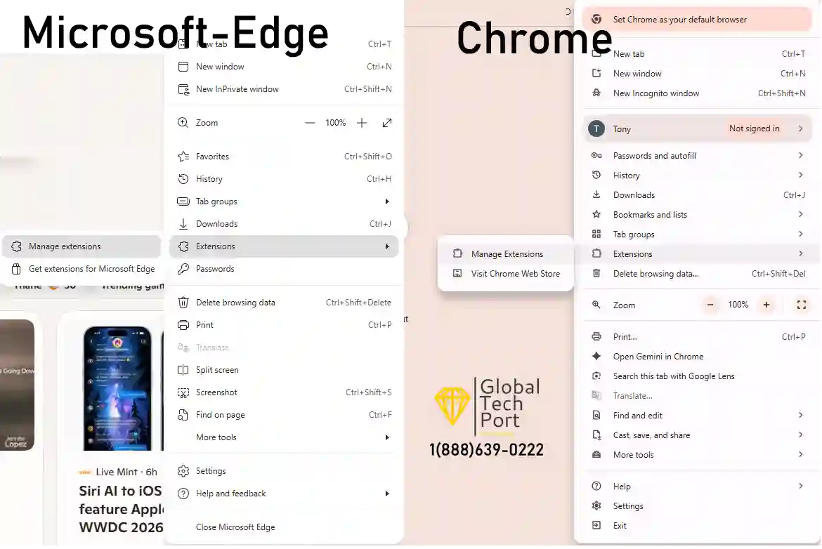 Reduce Browser Tabs and Extensions to Speed Up Your Laptop Microsoft Edge and Google Chrome browser tabs and extensions consuming system resources on a Windows laptop